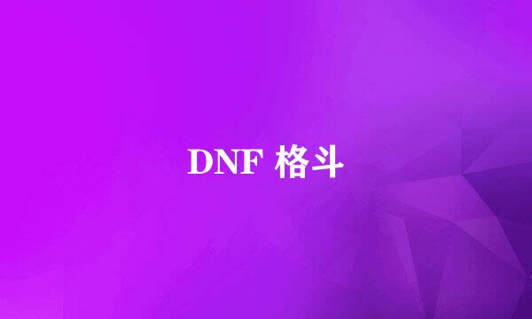 DNF 格斗