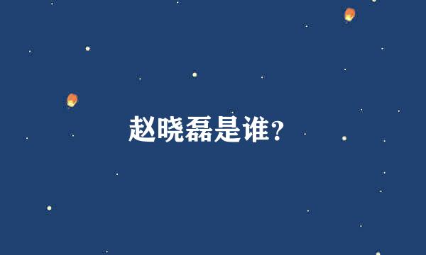 赵晓磊是谁？