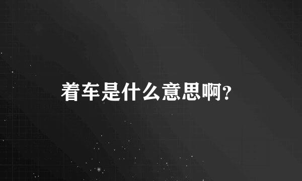 着车是什么意思啊？