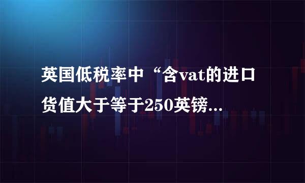 英国低税率中“含vat的进口货值大于等于250英镑”是什么意思？