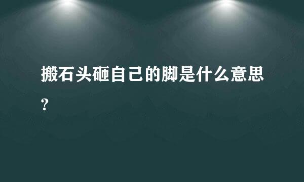 搬石头砸自己的脚是什么意思?