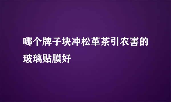 哪个牌子块冲松革茶引农害的玻璃贴膜好