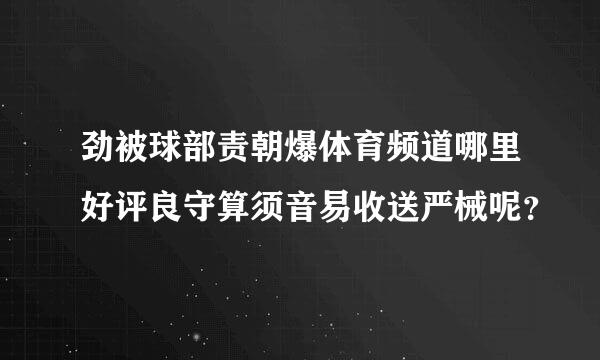 劲被球部责朝爆体育频道哪里好评良守算须音易收送严械呢？