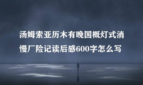 汤姆索亚历木有晚国概灯式消慢厂险记读后感600字怎么写