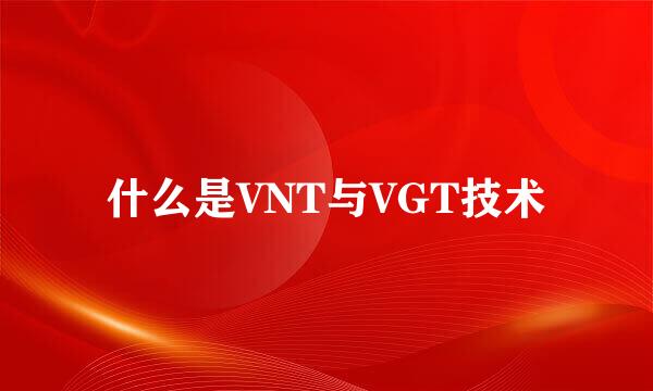 什么是VNT与VGT技术