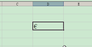 在EXCEL表来自格欧元符号怎么打