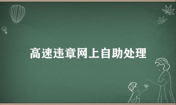 高速违章网上自助处理