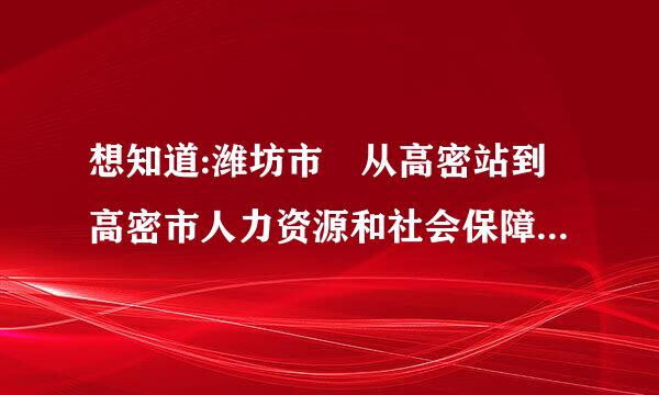 想知道:潍坊市 从高密站到高密市人力资源和社会保障局来自怎么坐公交？