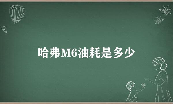 哈弗M6油耗是多少