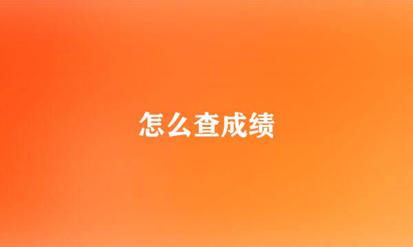 怎么查成绩