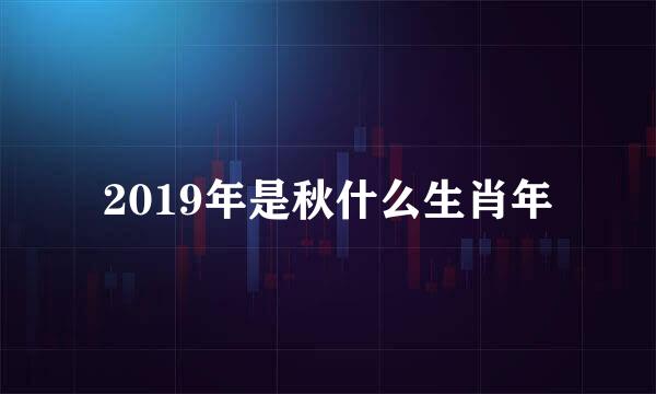 2019年是秋什么生肖年