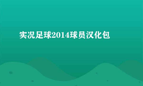 实况足球2014球员汉化包