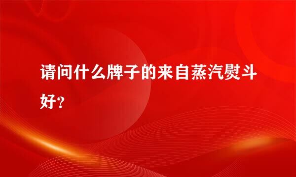 请问什么牌子的来自蒸汽熨斗好？