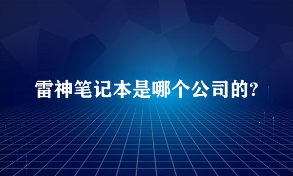 雷神笔记本是哪个公司的?