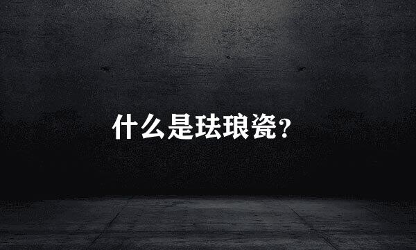 什么是珐琅瓷？