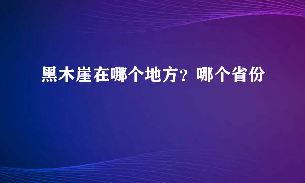 黑木崖在哪个地方？哪个省份