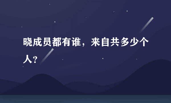 晓成员都有谁，来自共多少个人？