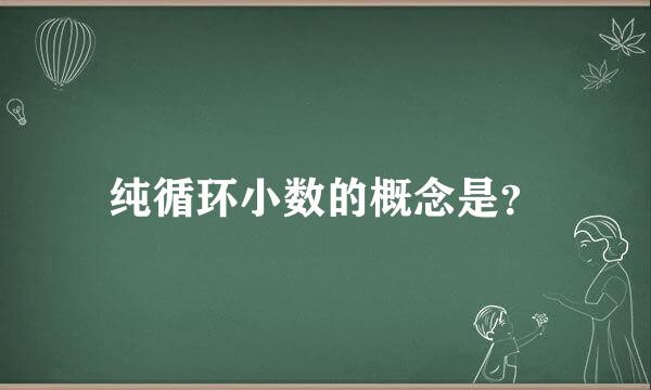 纯循环小数的概念是？