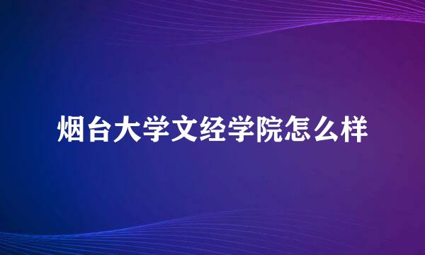 烟台大学文经学院怎么样