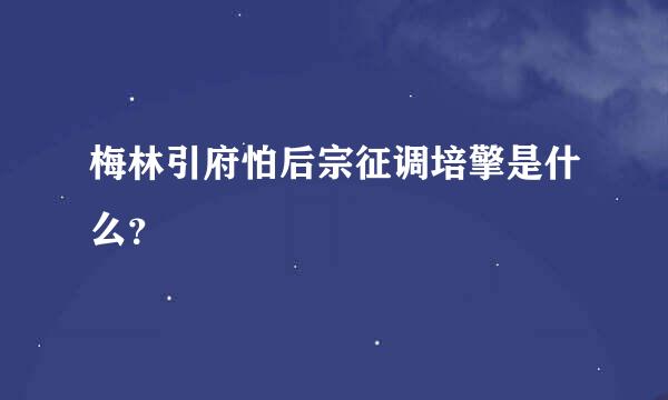 梅林引府怕后宗征调培擎是什么？