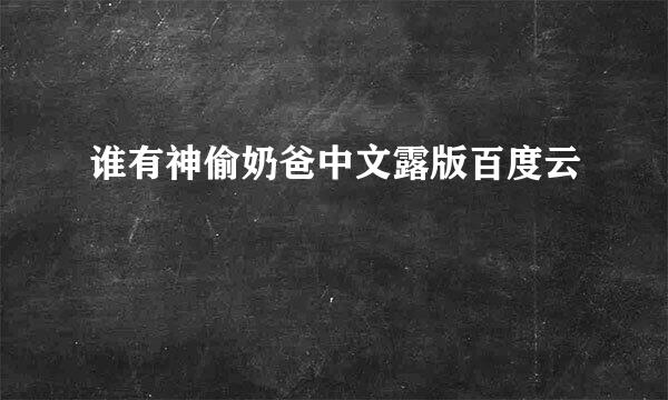 谁有神偷奶爸中文露版百度云