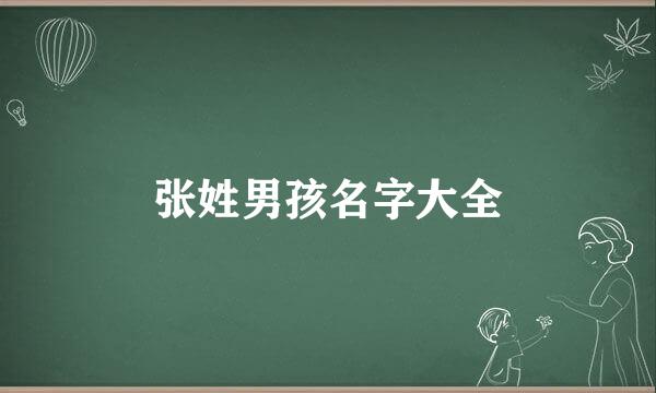 张姓男孩名字大全