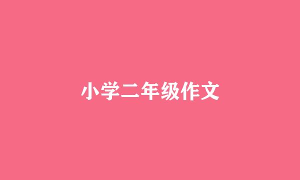 小学二年级作文