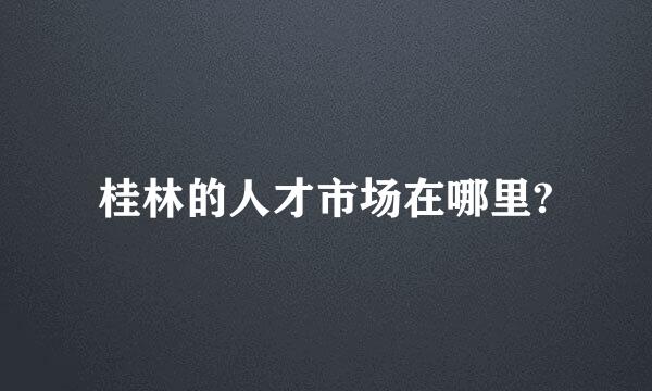 桂林的人才市场在哪里?