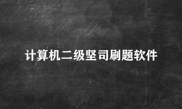 计算机二级坚司刷题软件