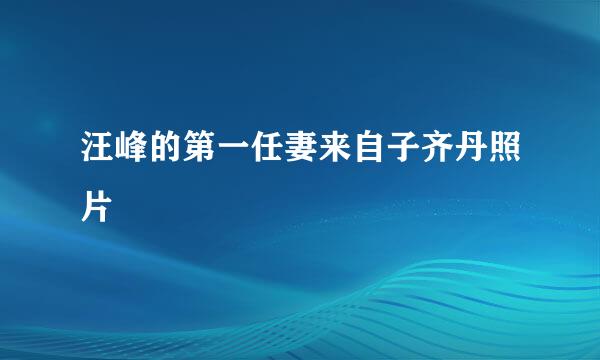 汪峰的第一任妻来自子齐丹照片