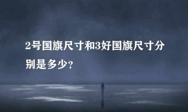 2号国旗尺寸和3好国旗尺寸分别是多少？