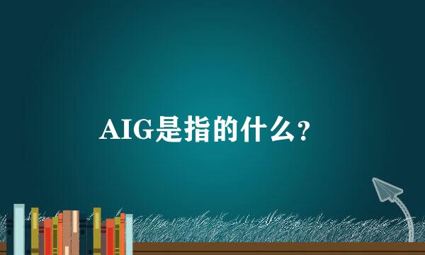 AIG是指的什么？