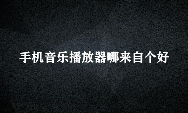 手机音乐播放器哪来自个好