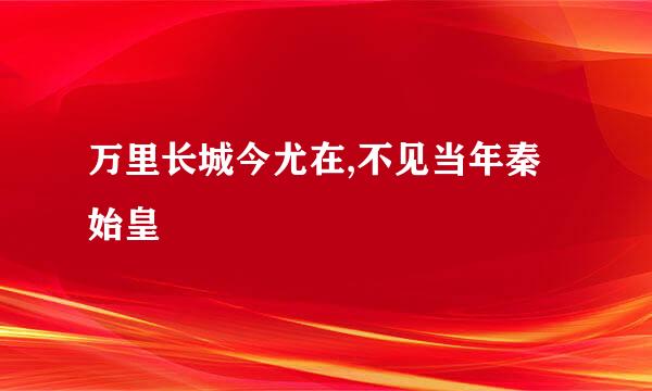 万里长城今尤在,不见当年秦始皇