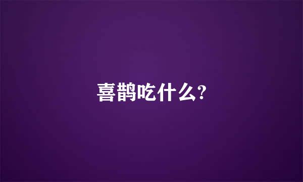 喜鹊吃什么?