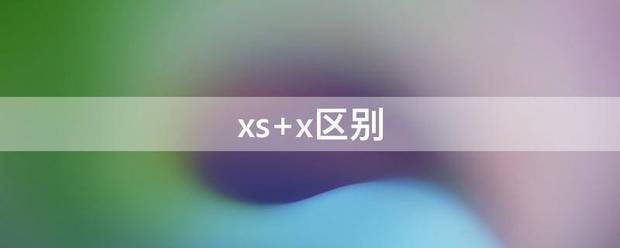 xs x区别