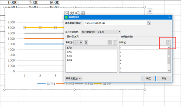 excel折来自线图横坐标怎么设置