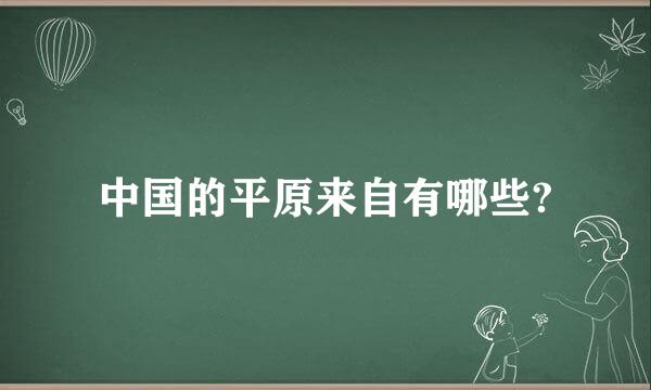 中国的平原来自有哪些?