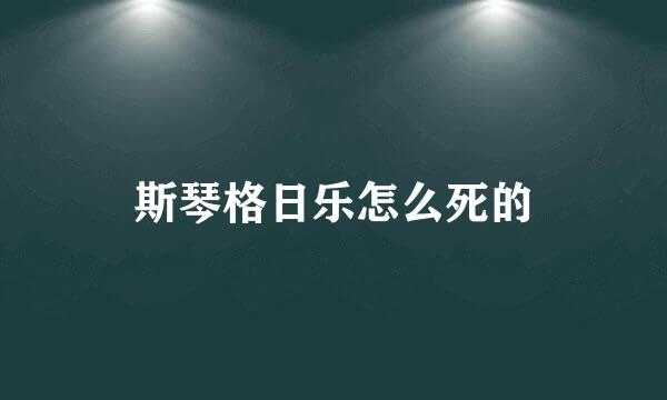 斯琴格日乐怎么死的