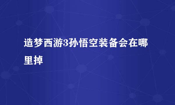 造梦西游3孙悟空装备会在哪里掉