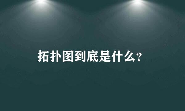 拓扑图到底是什么？