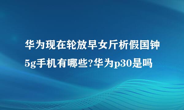 华为现在轮放早女斤析假国钟5g手机有哪些?华为p30是吗