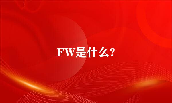 FW是什么?