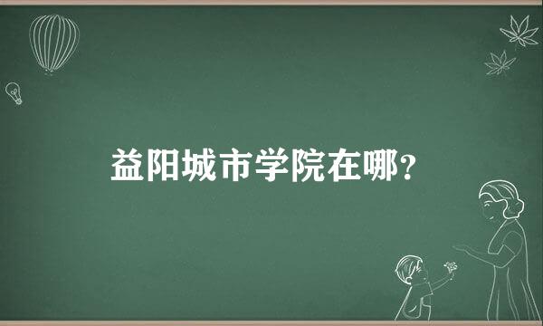 益阳城市学院在哪？