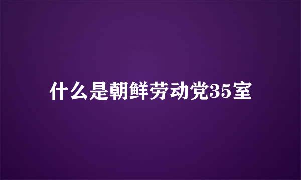 什么是朝鲜劳动党35室