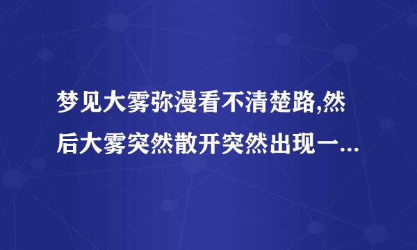 梦见大雾弥漫看不清楚路,然后大雾突然散开突然出现一条以前没有的公路