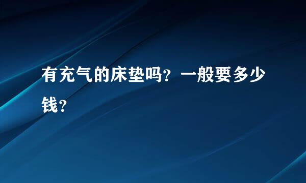 有充气的床垫吗？一般要多少钱？