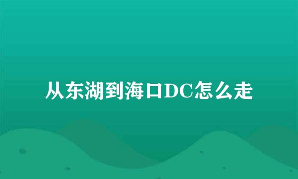 从东湖到海口DC怎么走