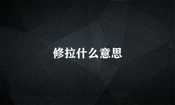 修拉什么意思