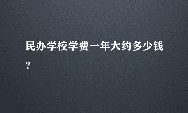 民办学校学费一年大约多少钱？